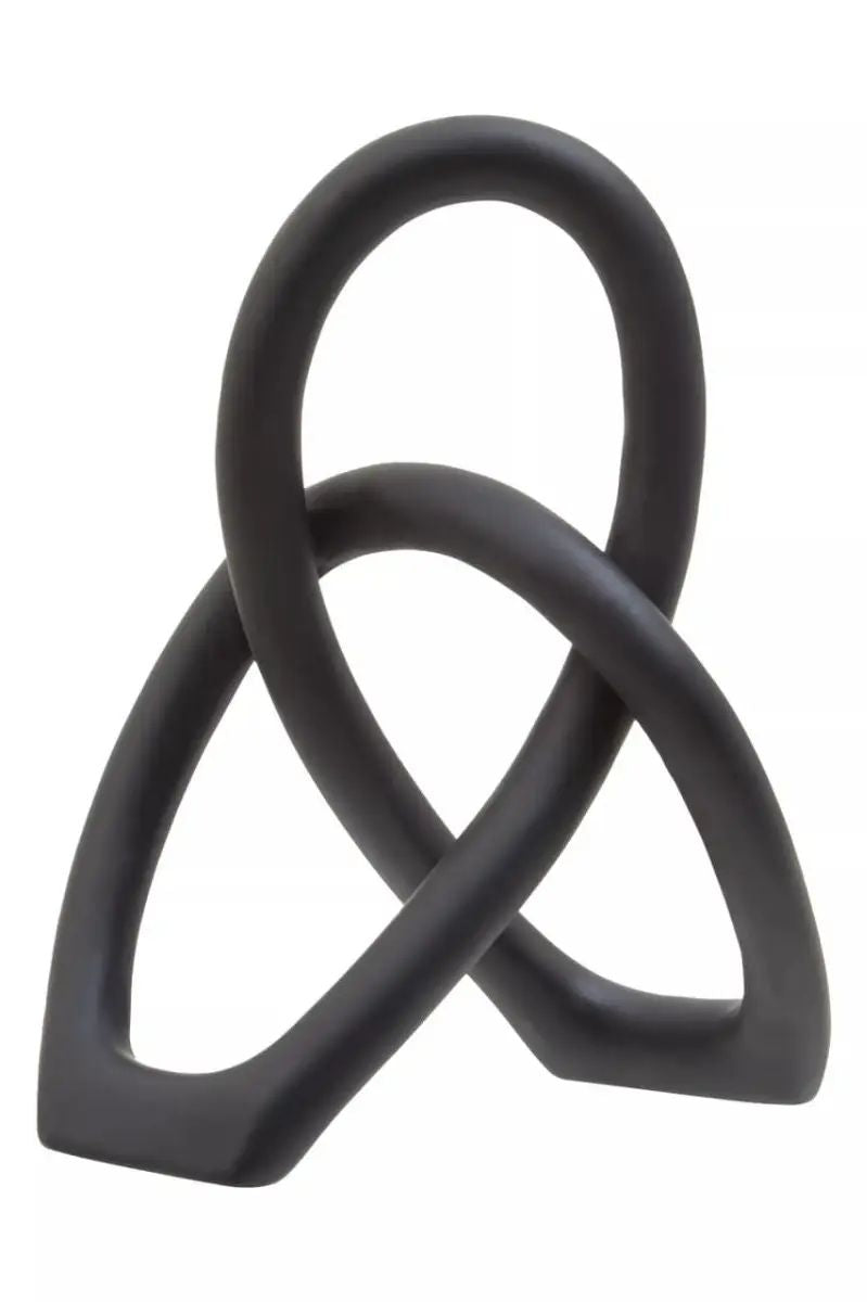 Groc Black Polyresin Loop Sculpture