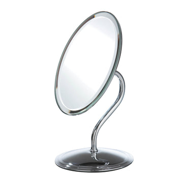 27Cm H Chrm Oval Swivel Table Mirror On Stand