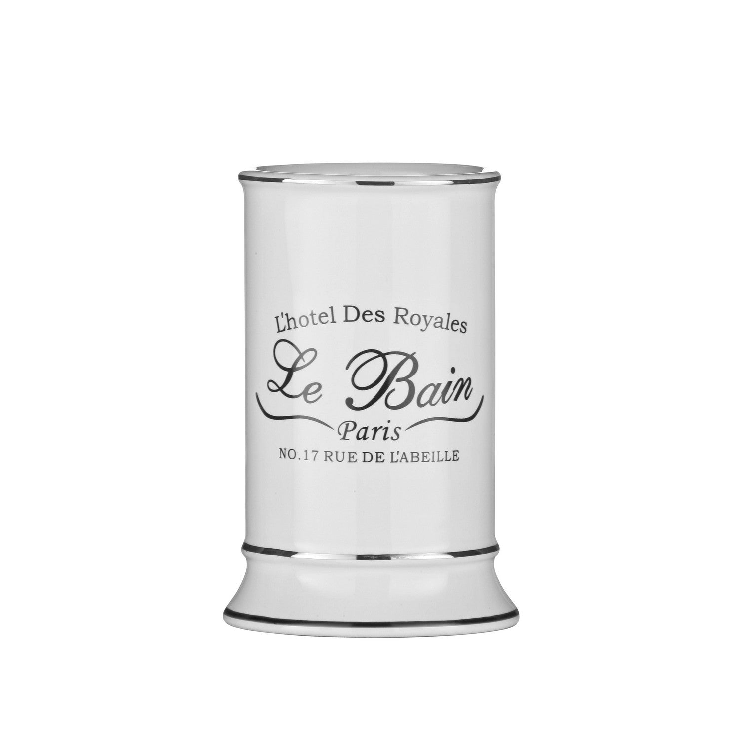 Le Bain White Ceramic Free Standing Toothbrush Tumbler