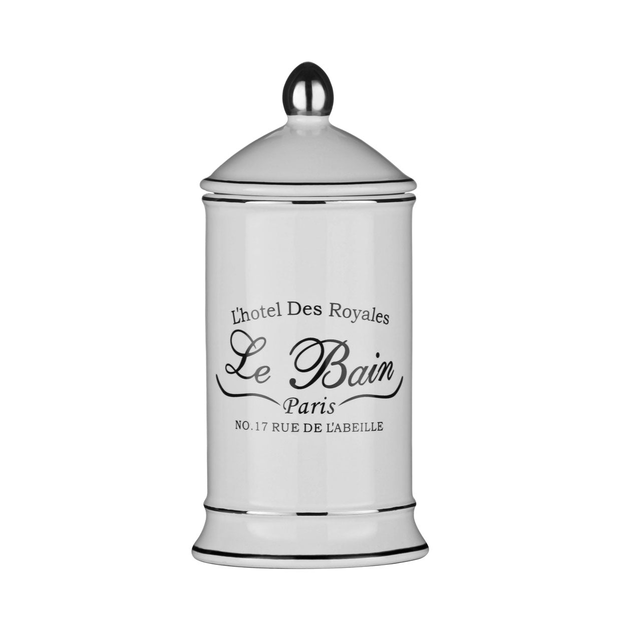 Le Bain White Stoneware Cotton Bud Holder