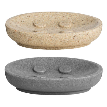 Canyon Polyresin Soap Dish Grey