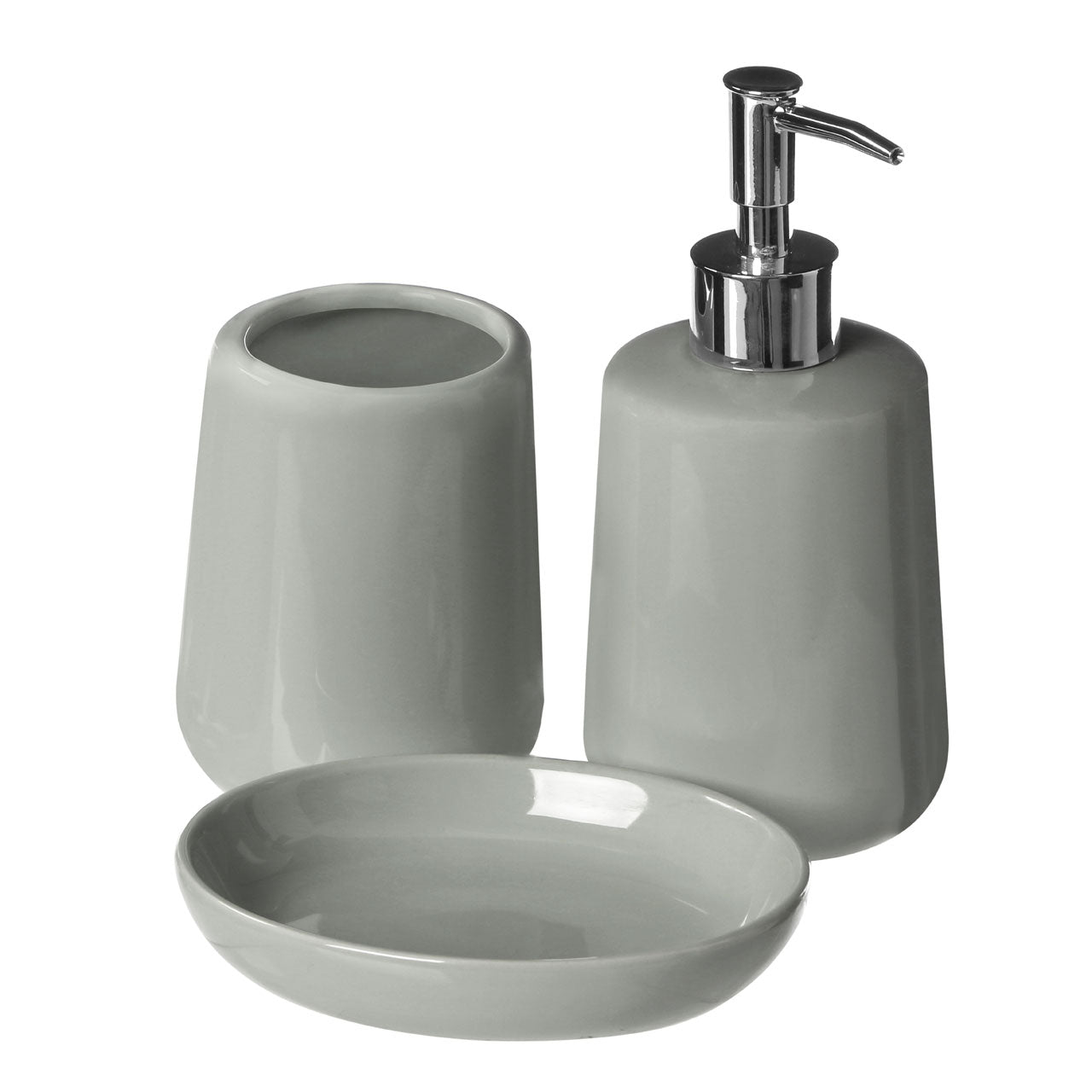 3 Piece Ceramic Bathroom Set