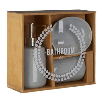 3 Piece Ceramic Bathroom Set