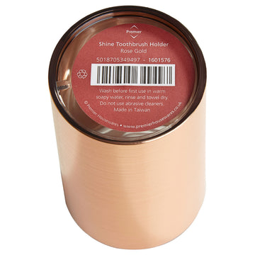 Shine Rose Gold Plastic Toothbrush Toothpaste Holder