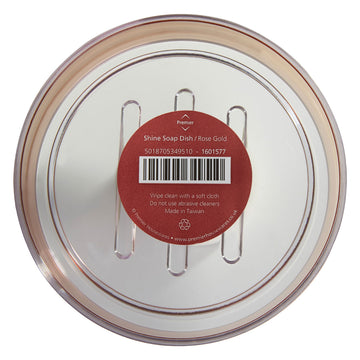 Shine Rose Gold Plastic Oval Soap Dish Holder