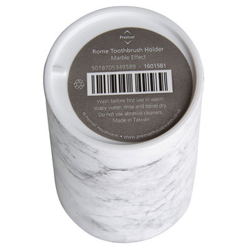 Rome Grey Marble Effect 4 Toothbrush Holder