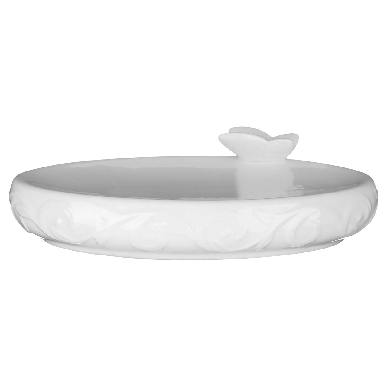 Edelle Porcelain White Oval Soap Dish