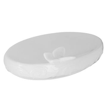 Edelle Porcelain White Oval Soap Dish