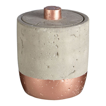 Neptune Grey Copper Cotton Cosmetic Jar Container with Lid
