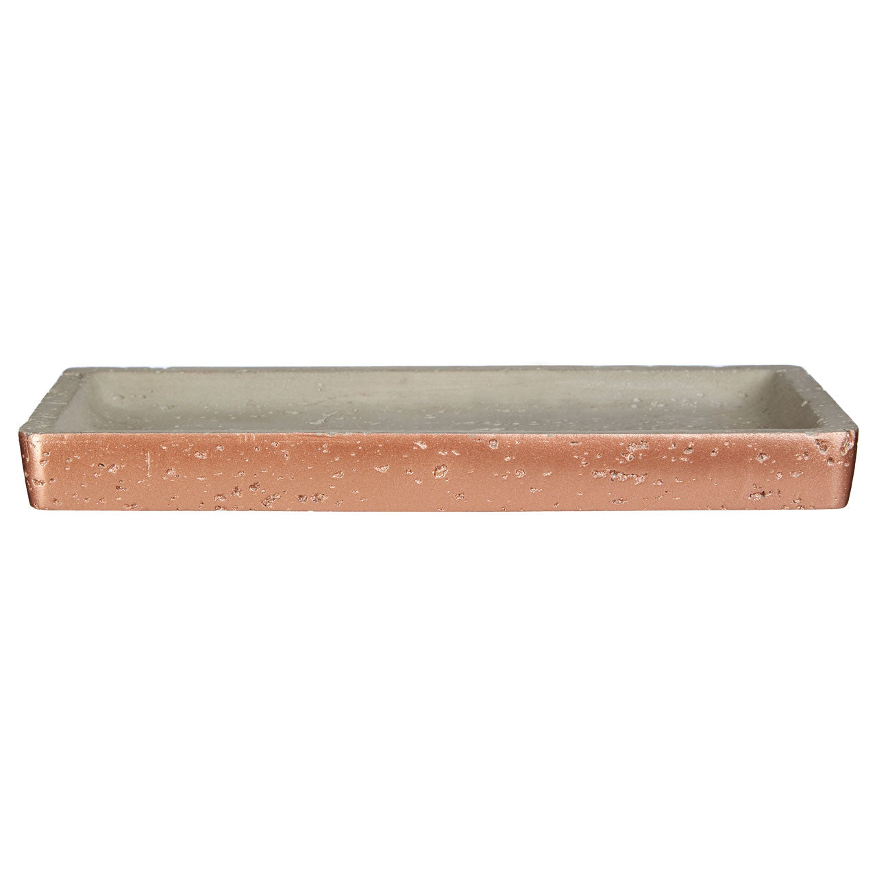 Neptune Grey Copper 25x14cm Bathroom Rectangular Tray