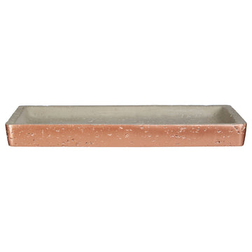 Neptune Grey Copper 25x14cm Bathroom Rectangular Tray