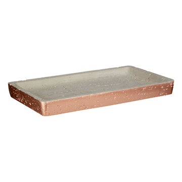 Neptune Grey Copper 25x14cm Bathroom Rectangular Tray