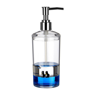 Acrylic Lotion Soap Dispenser With Floating Penguins