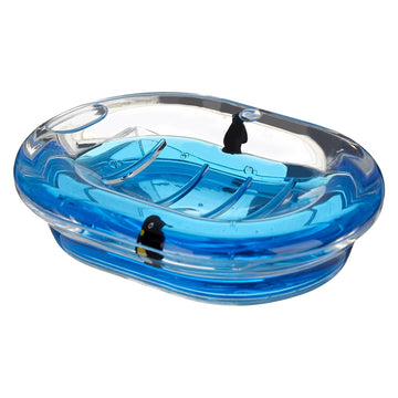 Acrylic Soap Dish With Floating Penguins