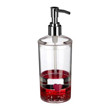 Acrylic Lotion Soap Dispenser With Floating Hearts