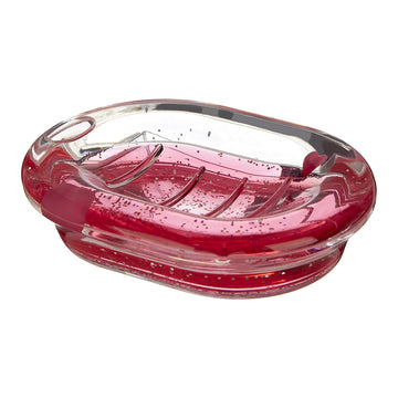 Acrylic Soap Dish With Floating Hearts