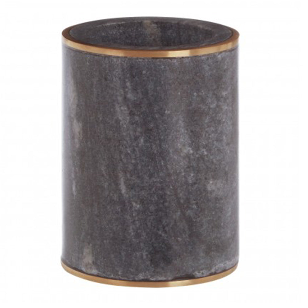 Grey Marble Brass Tumbler