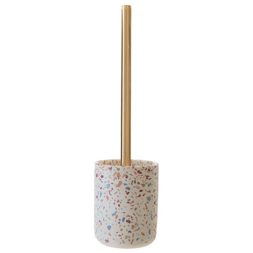 Gozo Concrete Terrrazo Toilet Brush & Holder