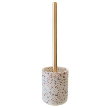 Gozo Concrete Terrrazo Toilet Brush & Holder