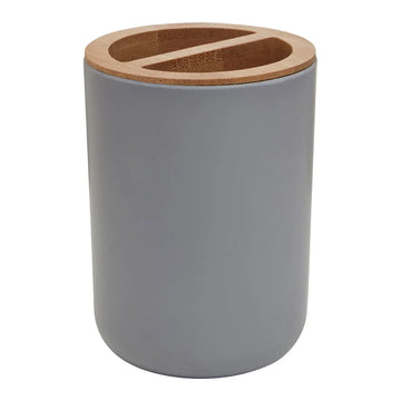 Canyon Grey Toothbrush Holder With Dual Section