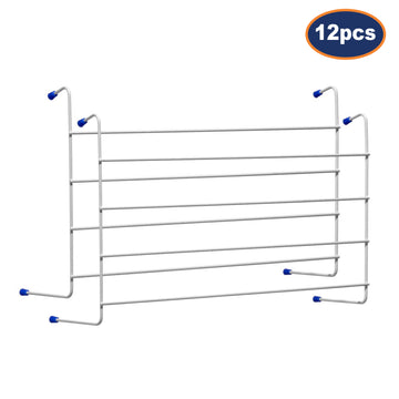 6-Pairs White Airer 4 Bars Indoor Radiator Towel Holder