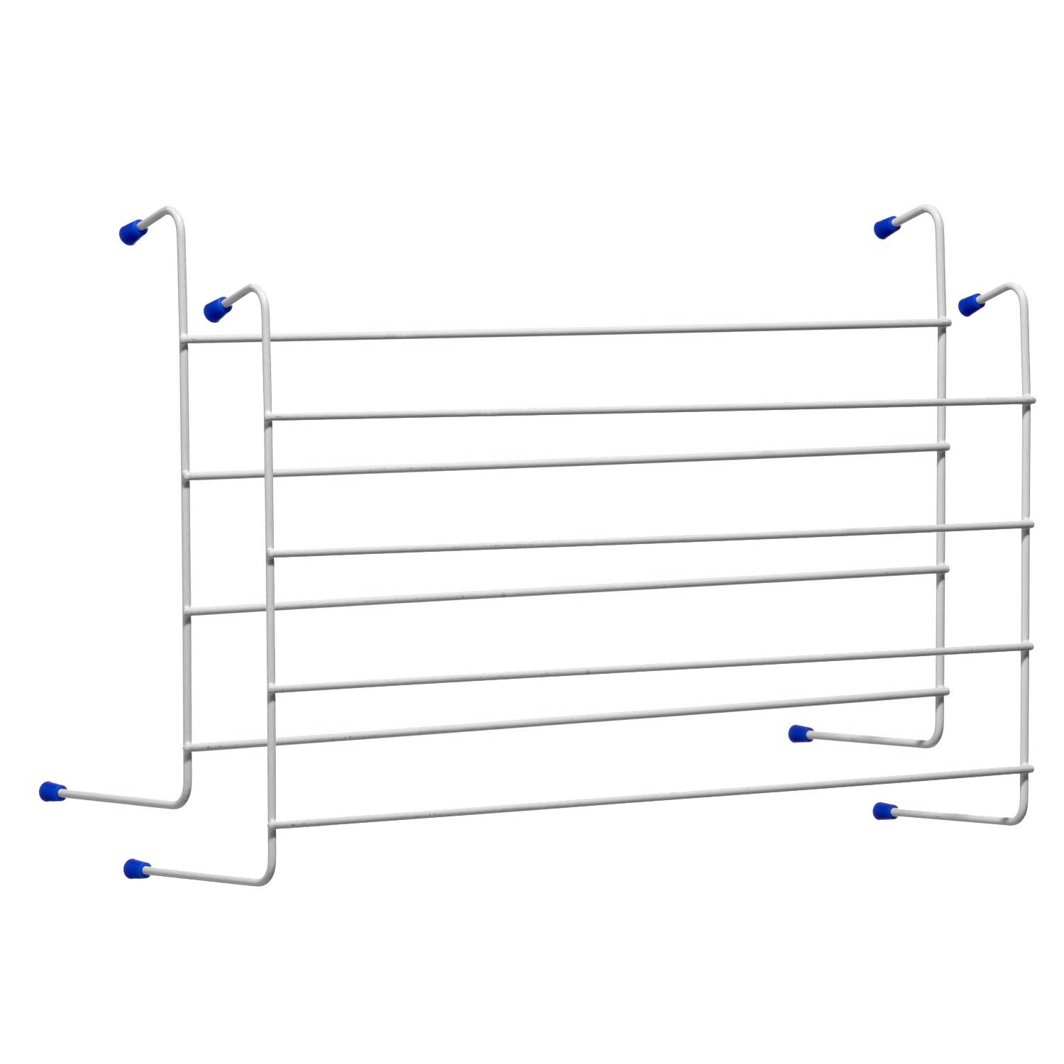 Set of 2 White Airer 4 Bars Radiator Towel Holder
