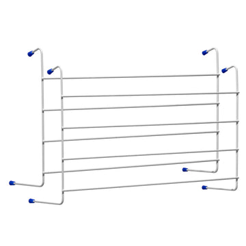 Set of 2 White Airer 4 Bars Radiator Towel Holder