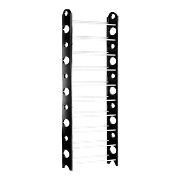 10 Tier Shoes Rack Black Plastic Organiser