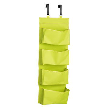 6pcs Over Door Lime Green Hanging Tier Organiser