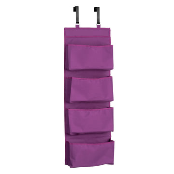 4 Tier Vivid Purple Over Door Hanging Organiser