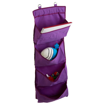 4 Tier Vivid Purple Over Door Hanging Organiser