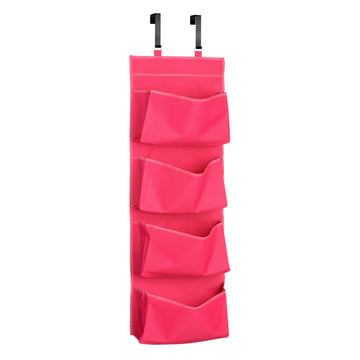 4 Tier Vivid Pink Over Door Hanging Organiser