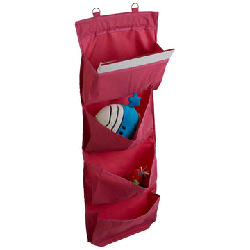 4 Tier Vivid Pink Over Door Hanging Organiser