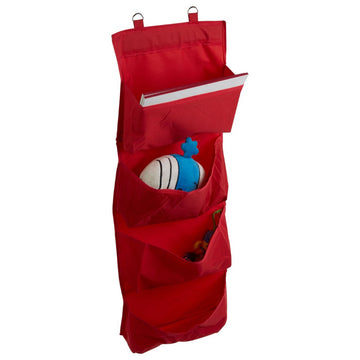 4 Tier Red Over Door Hanging Organiser