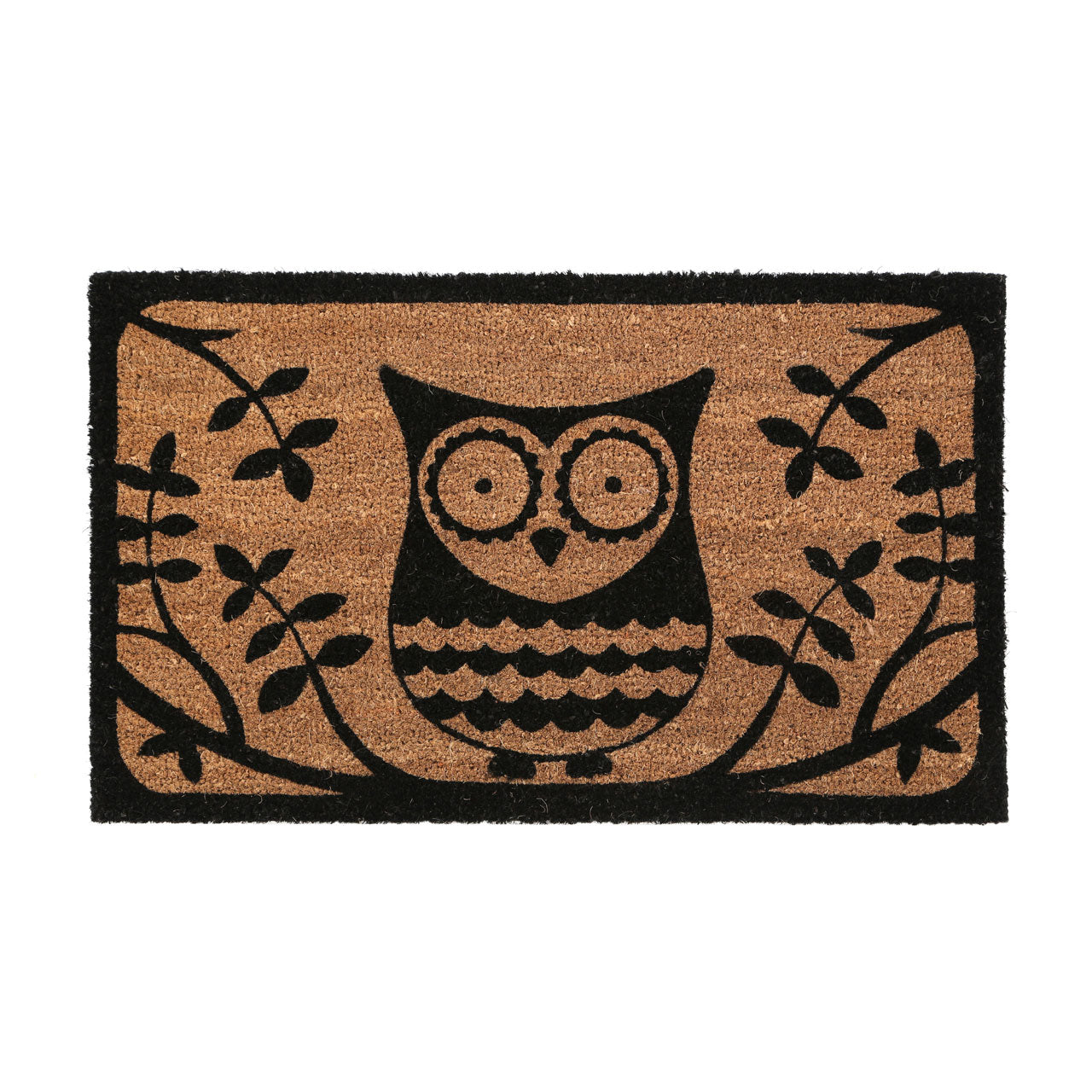 Non Slip 60 X 40cm PVC Backed Durable Owl Doormat