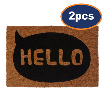 2pcs Non-slip Heavy Duty Hello Doormat