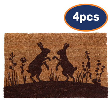 4pcs Heavy Duty Welcome Hare Doormat