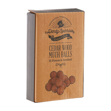 Dandy Sparrow 15pc Wood Natural Moth Repellent Cedar Balls
