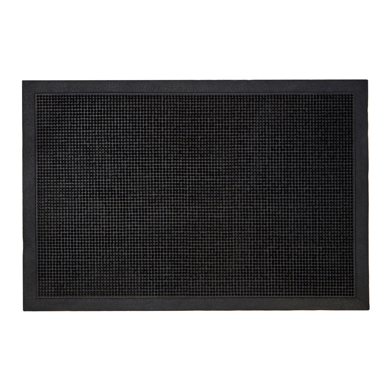 Black Rectangle Non Slip Door Mat