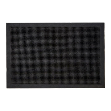 Black Rectangle Non Slip Door Mat