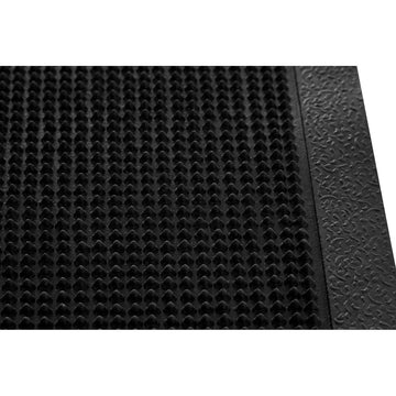 2pc Black Rectangle Door Mat Indoor Entrance Outdoor Heavy Duty Non Slip Doormat