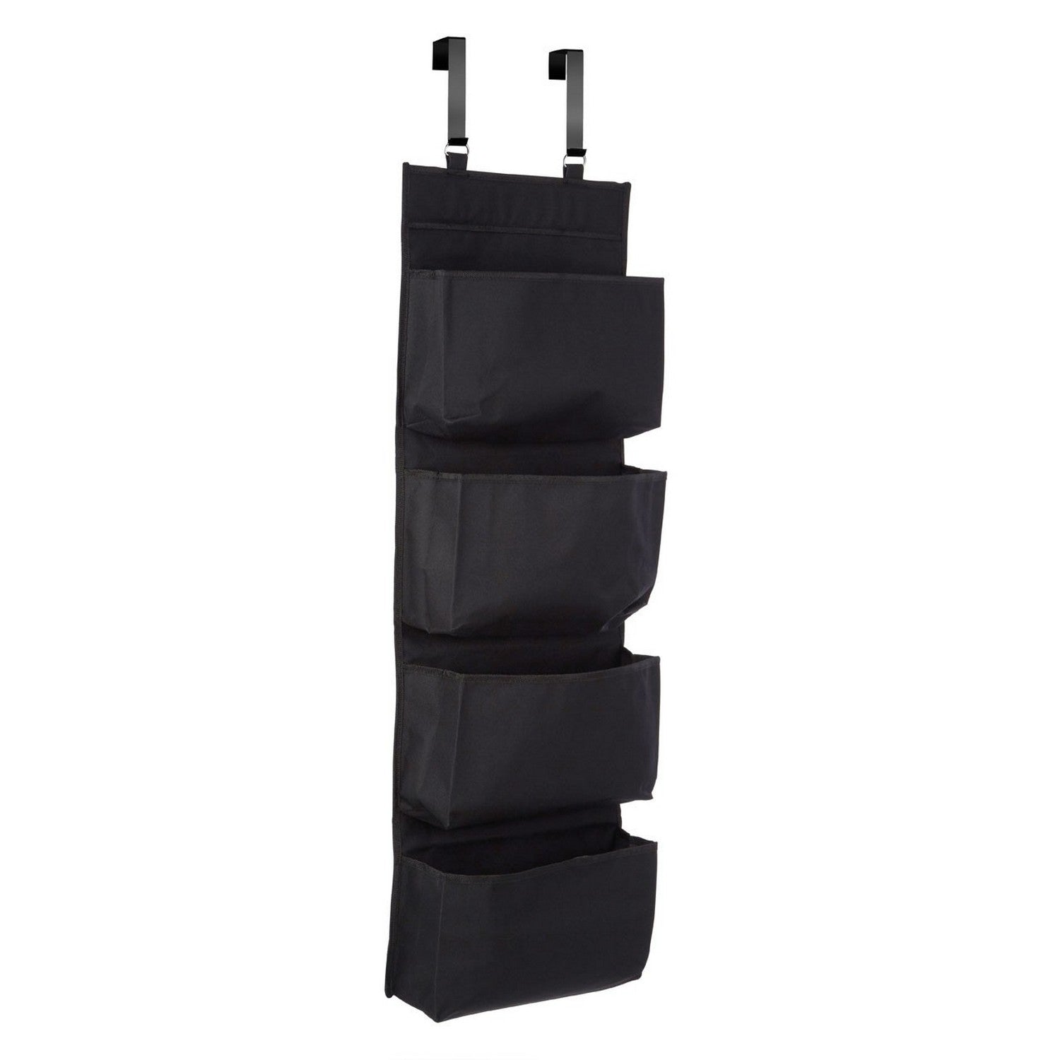 4 Tier Black Over The Door Hanging Hooks Organiser