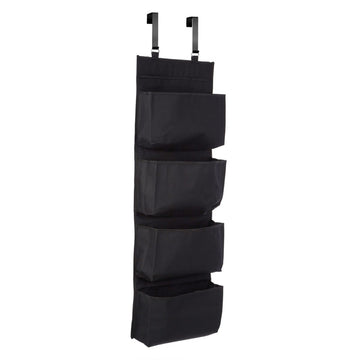 4 Tier Black Over The Door Hanging Hooks Organiser
