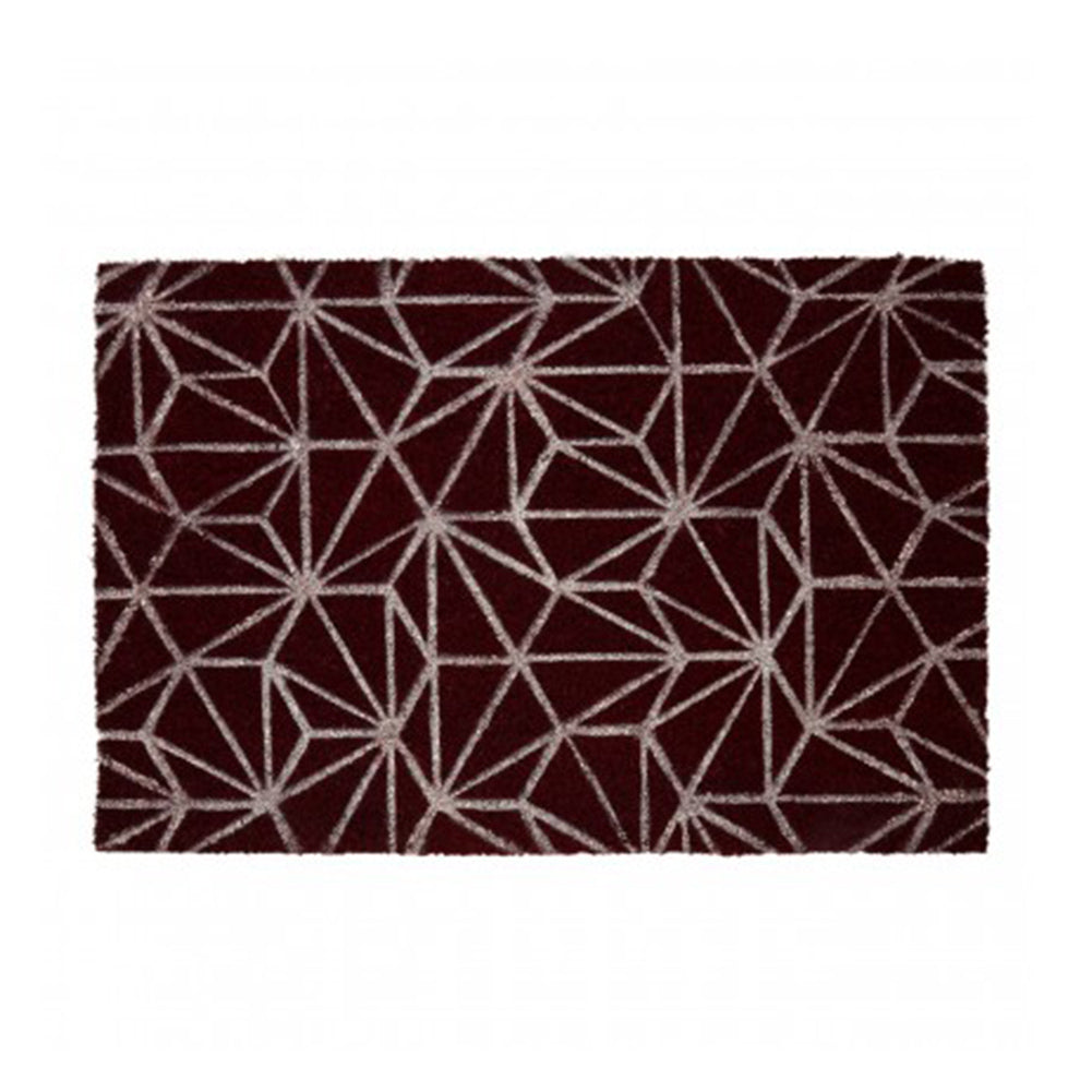 Premiere Houseware Mimo Dark Red Geometric Doormat