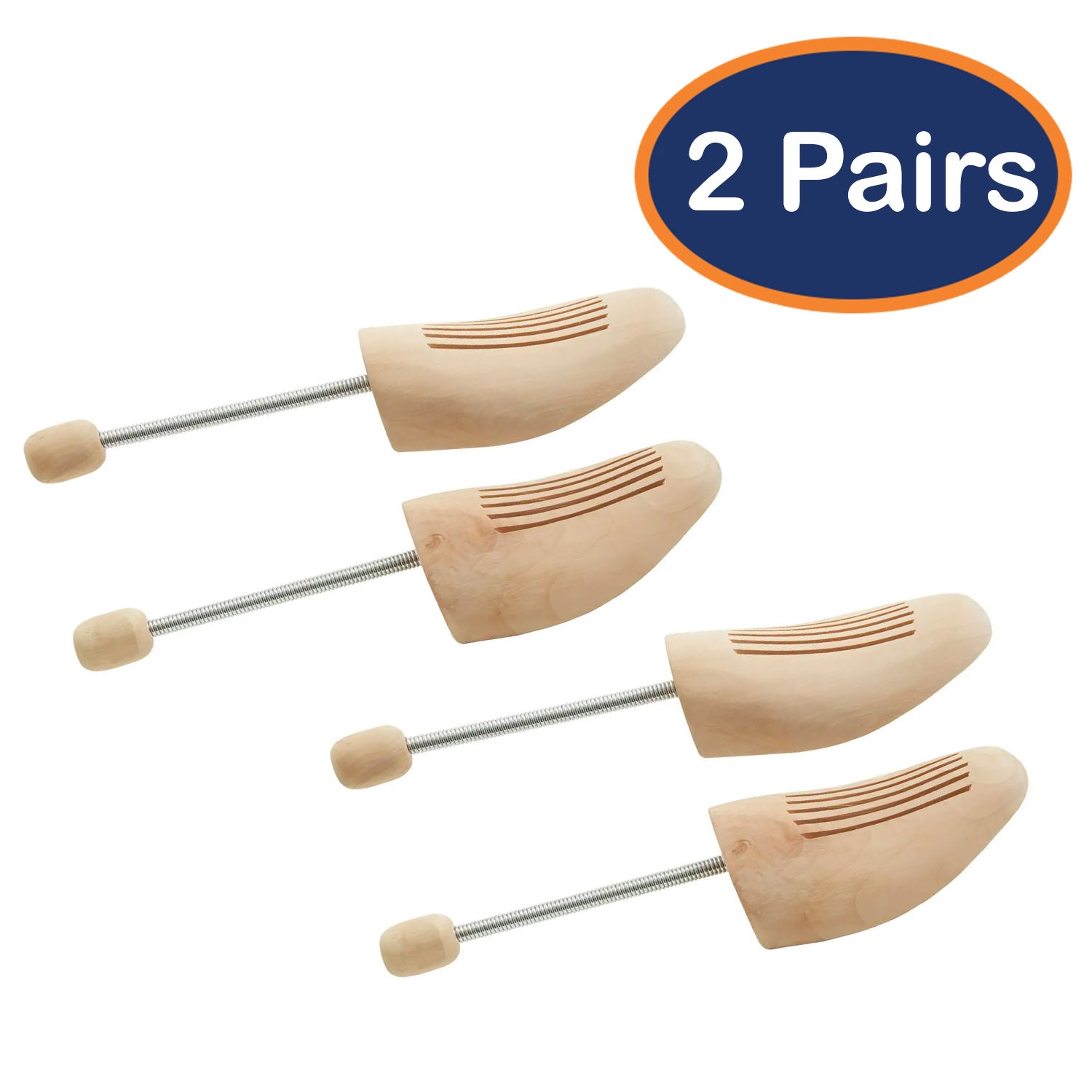 2-pairs of Size 7/8 Wooden Men's Shoes Shaper