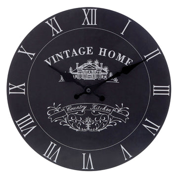 Vintage Home Wall Clock Black