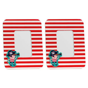 Set Of 2 Stylish 4 X 6 Inch Portrait Pirate Photo Frame