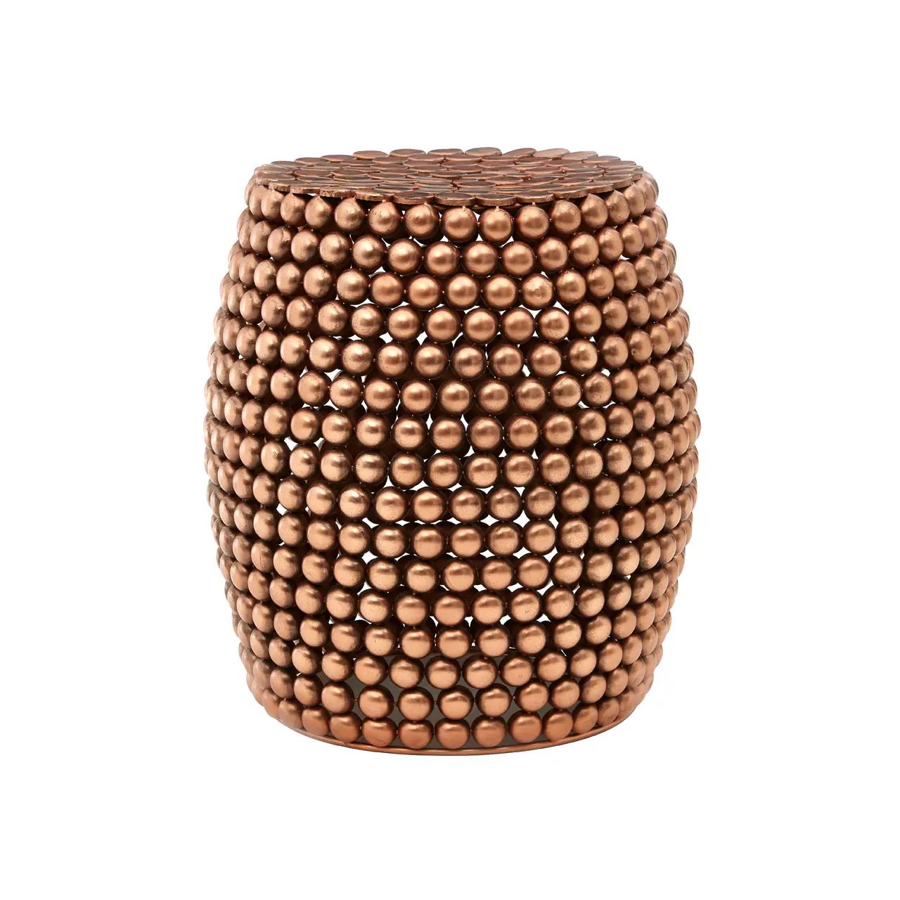 Templix Copper Finish Barrel Stool