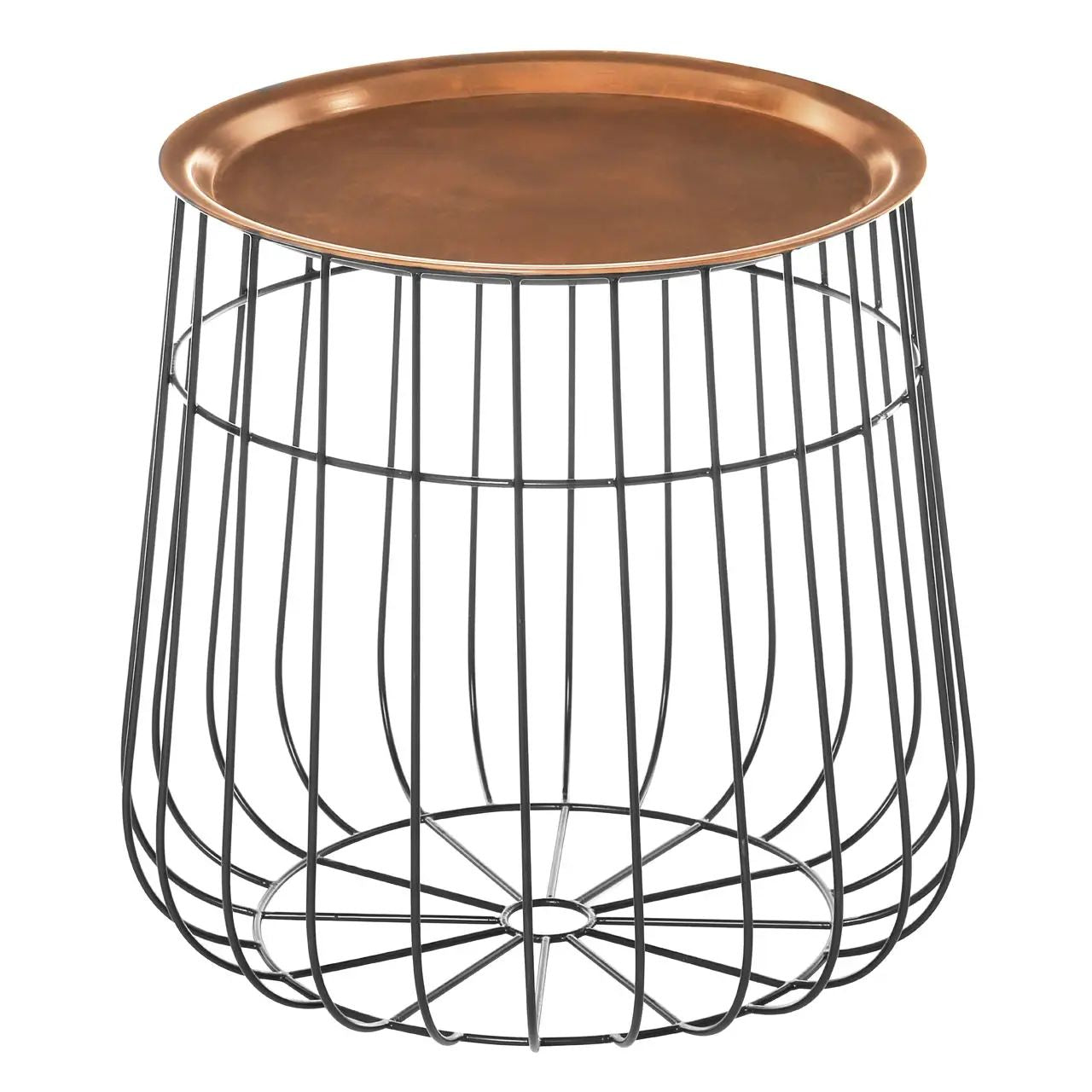 Templix Copper & Black Metal Tray Table