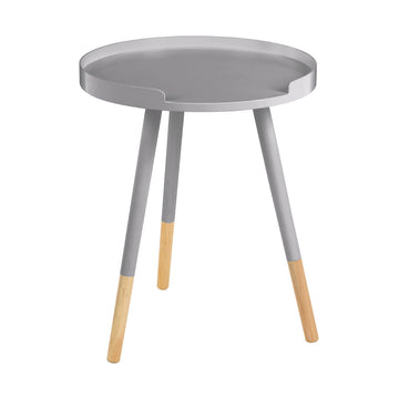 Viora Tall Grey Round Side Table